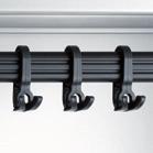 C+P double coat hook: Oval special wardrobe rail with anti-rotation,