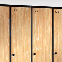 modular racks at the locker joints,