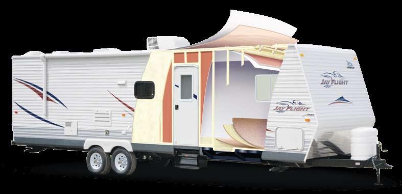 Built For Liveability Protection from the Elements Jay Flight travel trailers and park trailers are constructed with high quality materials using production techniques perfected over the past 40