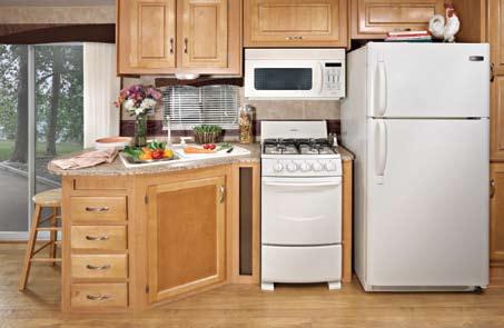 refrigerator, freestanding 4-burner gas range