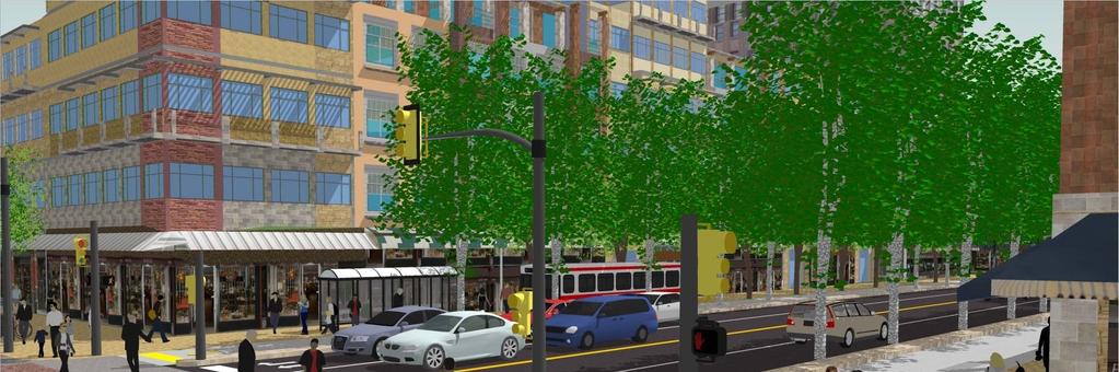 Ventura Street curbside BRT Design concept 3