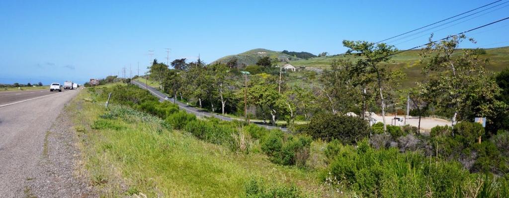 Gaviota Coast Scenic Highway Route. Fig. 8.1 - Intrusion: Residential homes visible looking north at PM 33.00 Fig 8.