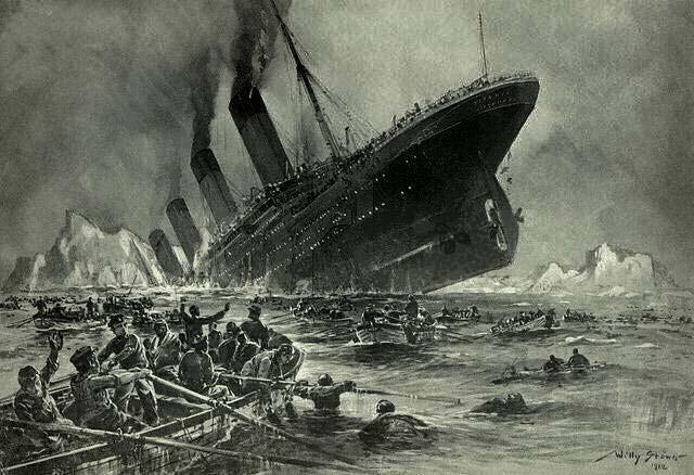 Source #6 This is an image of Der Untergang der Titanic ( The Sinking of the Titanic ), an engraving by German