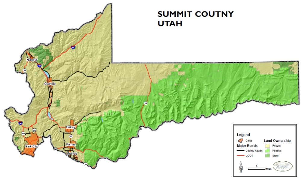 Employment And Income - Introduction Summit County is located 20 miles east of the Salt Lake City metropolitan area.