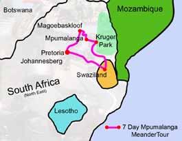This 7-day tour travels from Pretoria through to Hazyview (also known as Bikers Paradise ) where you will get to