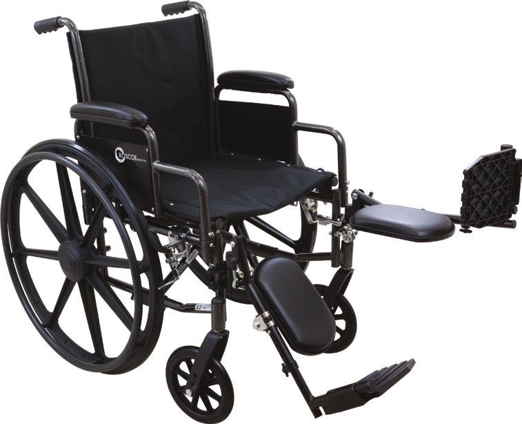 K3 Wheelchair The Roscoe K3-Lite Wheelchair weighs less than 36 pounds, making it perfect for rental and long-term or short-term use.