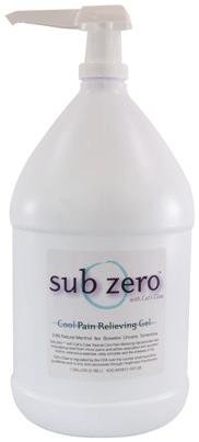 SubZero Topical Analgesic Provides fast long lasting relief from minor aches and pains associated with strenuous exercise, daily activities and the stresses of everyday life Contains the