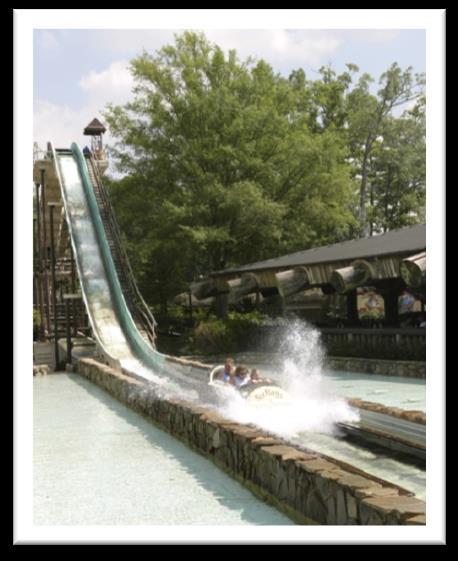 OBSERVATIONS AND QUESTIONS TO ANSWER FOR THE LOG FLUME 1. Why is there water on the slide and not just at the bottom? 2. If there is a lot of mass up front, is the splash larger or smaller?