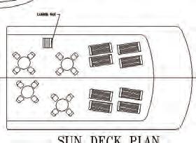 MAIN DECK Main deck cabins offer 4 double