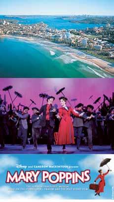 Harbour Cruise - Manly Beach Lunch Manly Group Photograph: Sydney Opera House steps Capitol Theatre: Mary Poppins 8 p.m.