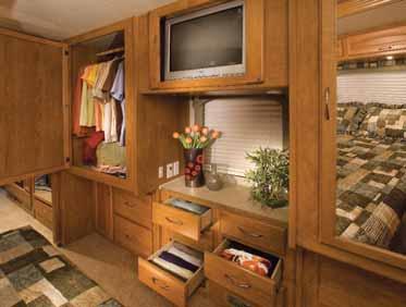 The medicine cabinet and sink vanity hold all your grooming supplies. HOME SWEET TERRA LX. At the end of a long day, you want to retire to your personal bed and bath.