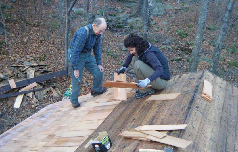 THE GREAT OUTDOORS IN THE CATSKILLS By Jeff Senterman New shingles on the roof of the Mink Hollow Lean-to T emperatures are dropping and snow has dusted the mountain peaks as we prepare for the