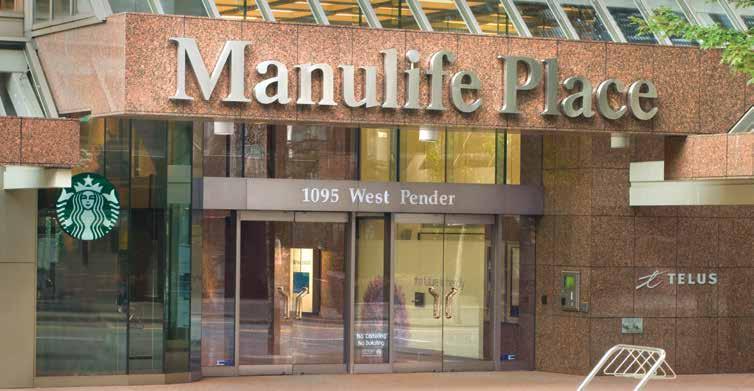 move upmanulife Place Building Overview 22-storey office property totaling 213,000 SF with approximately 10,300 SF floor plates Prime location offers high visibility and spectacular views of Coal