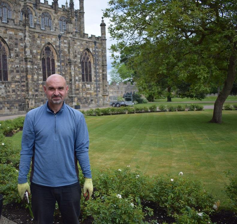 David Raine Age: 47 Role: Volunteer Gardener I recommend volunteering with Auckland Castle Trust to all my friends and family, as everyone is amazing and you ll learn new skills.