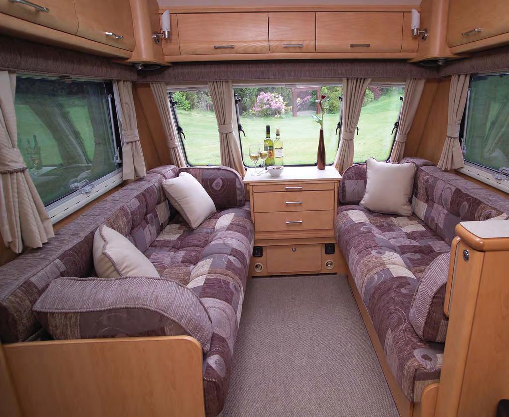 Crusader Cyclone Crusader - Interior Living Space All Crusader models are upholstered in the stunning new