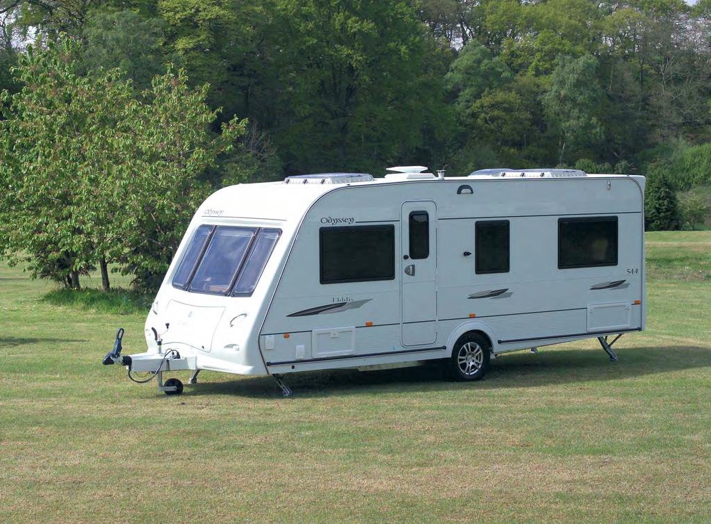 Elddis Odyssey The Odyssey range of six touring caravans is the next step up from the Avanté Club range and is packed with a host of improvements that give a truly impressive specification.