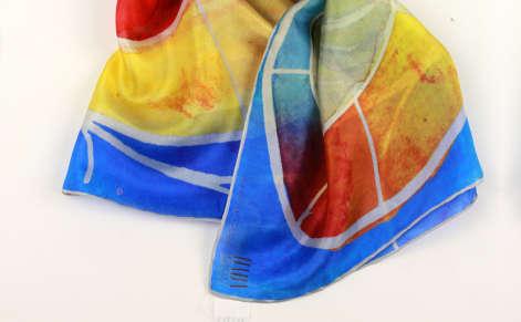 Silk scarf inspired by the