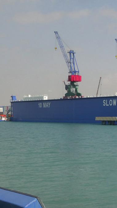 Shipyard, Azerbaijan n Dual purpose n New ship launching n Ship repair n Lift capacity n 26,000 tonnes n Dock size 252m x 40m n