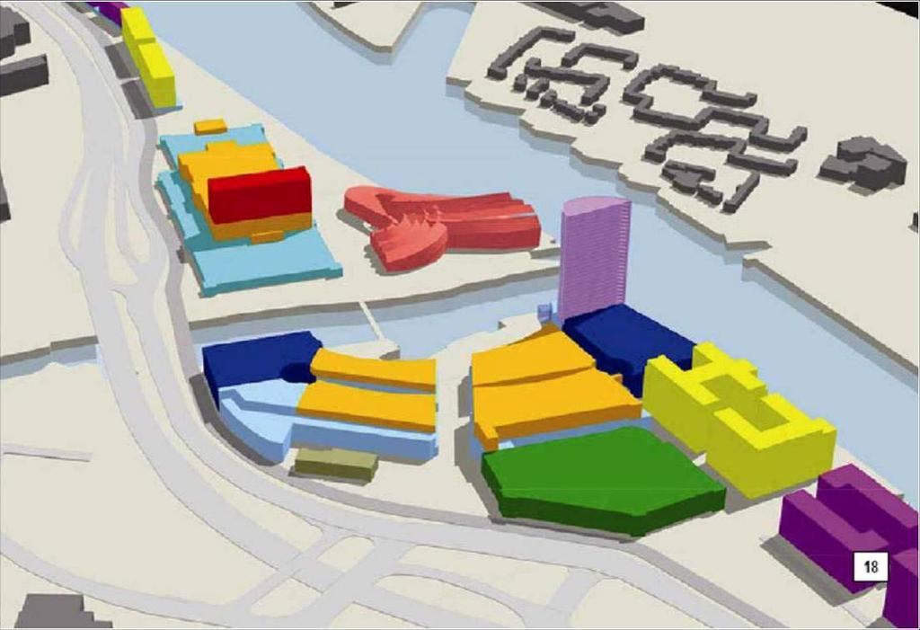 Glasgow Harbour Model showing massing