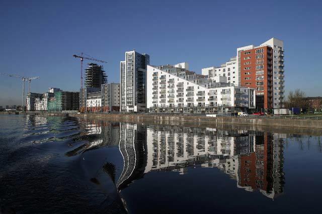 Glasgow Harbour Phase one housing in progress 600 flats,