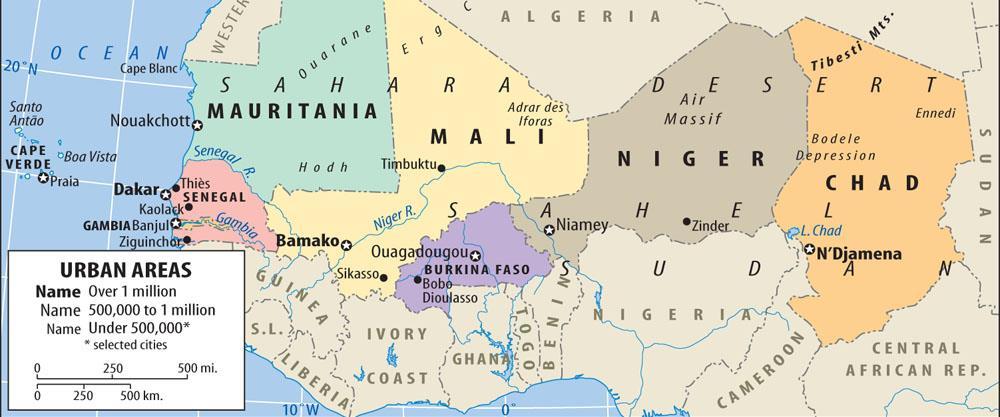 West African Empires, 800-1800 AD Mali Kingdom Capital: Timbuktu, on southern edge of Sahara