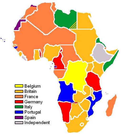 European Colonialism Britain East France Northwest Belgium Congo
