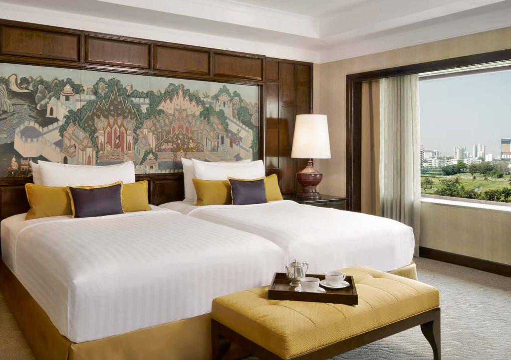 ACCOMMODATION 354 rooms and suites blend traditional Thai and contemporary décor, plush comforts and signature luxuries.