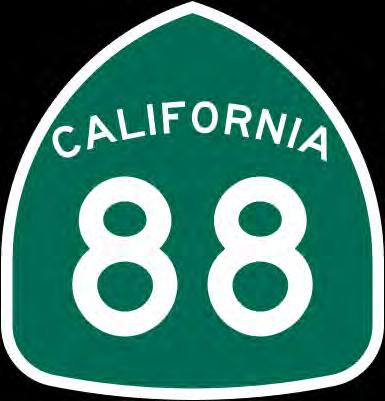 STATE ROUTE HIGHWAY 88, ALSO KNOWN AS THE CARSON PASS HIGHWAY Highway 88 is a California State Highway that travels east-west direction, from Stockton, crossing the Sierra Nevada at the Carson Pass,