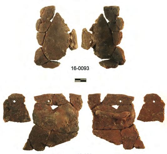 16-0093 16-0093 0 2 cm 16-0094 Figure 14. Late FN cheese pots from Locus A2815. Drawing D. Faulmann. 16-0094 Figure 15. Late FN cheese pots from Locus A2815; exterior on left and interior on right.