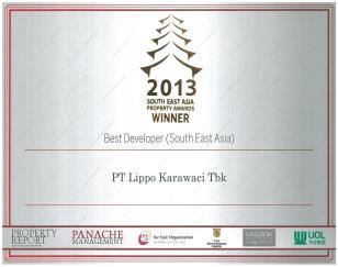 LATEST AWARDS Lippo Karawaci received Top Ten Developer