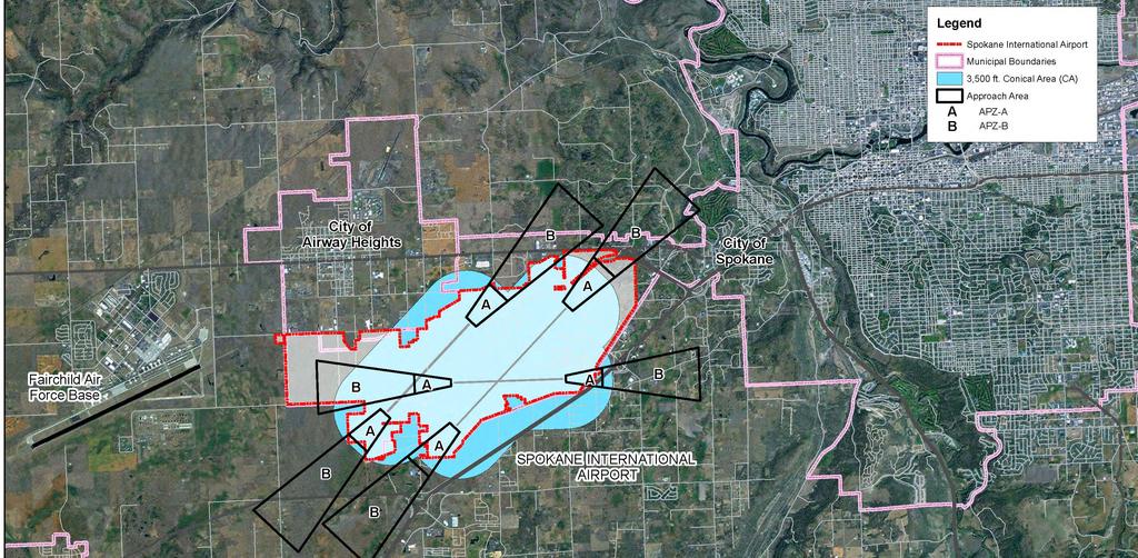 AIRPORT LAND USE COMPATIBILITY CHAPTER 7 Source: All Protection Zone dimensions developed from Spokane County Zoning Code, Chapter