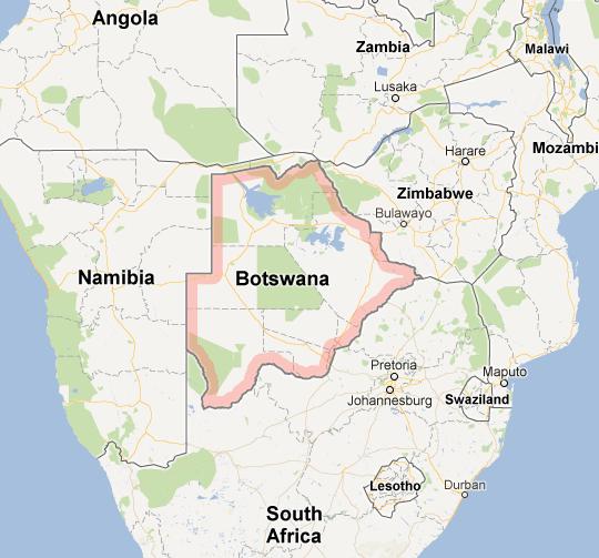3.7 Botswana 3.7.1 Profile Data Capital Botswana Gaborone World ranking Official Language(s) English, Setswana Area (km2) 581,000 45 Population 1,800,000 143 GDP (Billion US$) 2009 17.