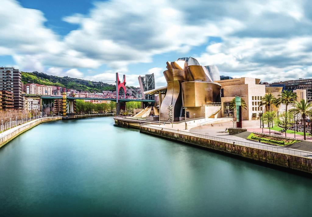 marvel Perched on the hills above the Nervion River, Bilbão is a thriving port and the commercial heart of Spain s Basque country.