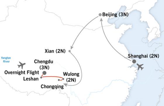 China Splendour Dossier Classic Tour 14 Days Moderate Shanghai - Beijing - Xian - Wulong - Chengdu Combine the