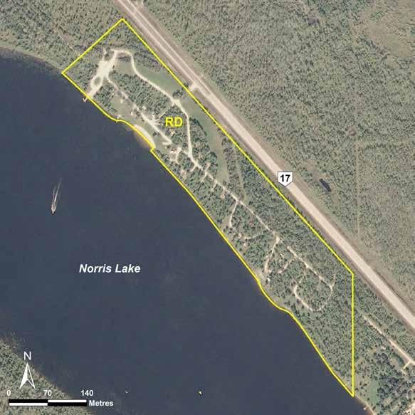 Norris Lake LAND USE CATEGORIES RECREATIONAL DEVELOPMENT (RD) Size: 8.69 ha or 100 per cent of the park.