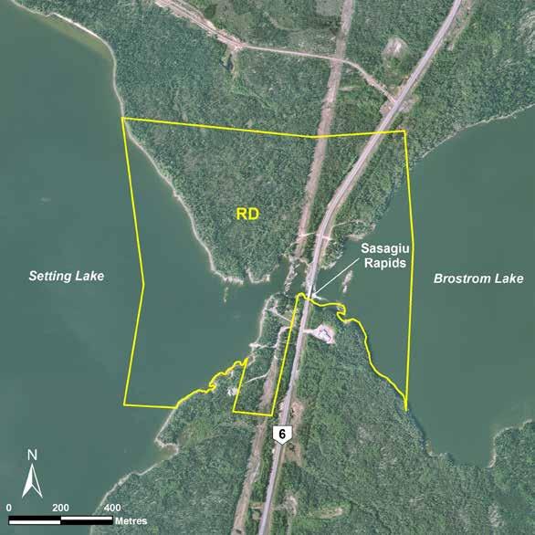 Sasagiu Rapids LAND USE CATEGORIES RECREATIONAL DEVELOPMENT (RD) Size: 99.60 ha or 100 per cent of the park.