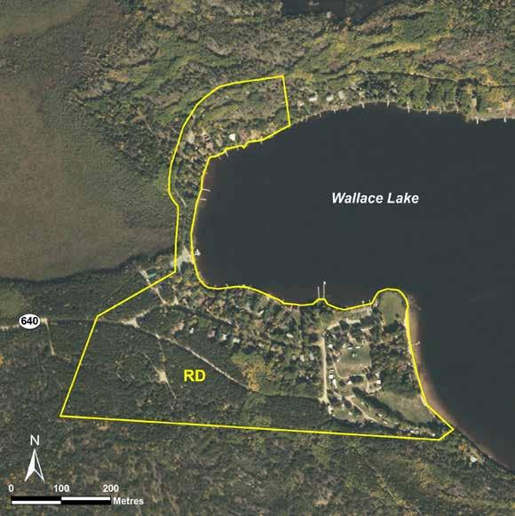 Wallace Lake LAND USE CATEGORIES RECREATIONAL DEVELOPMENT (RD) Size: 23.78 ha or 100 per cent of the park.