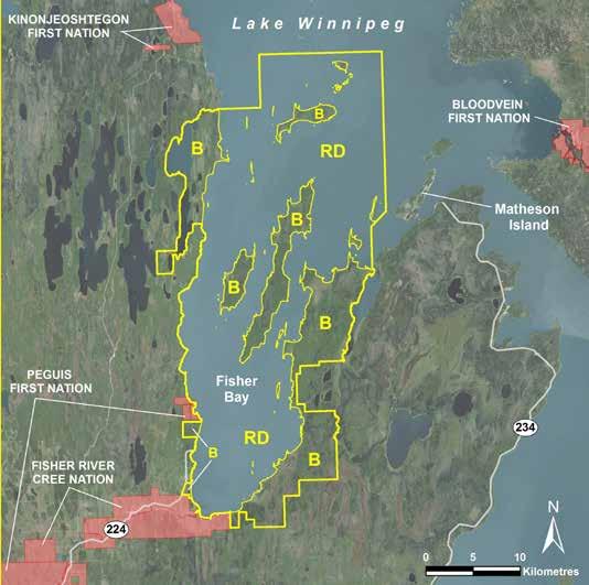 Fisher Bay LAND USE CATEGORIES BACKCOUNTRY (B) Size: 23,150 ha or 27.5 per cent of the park reserve.