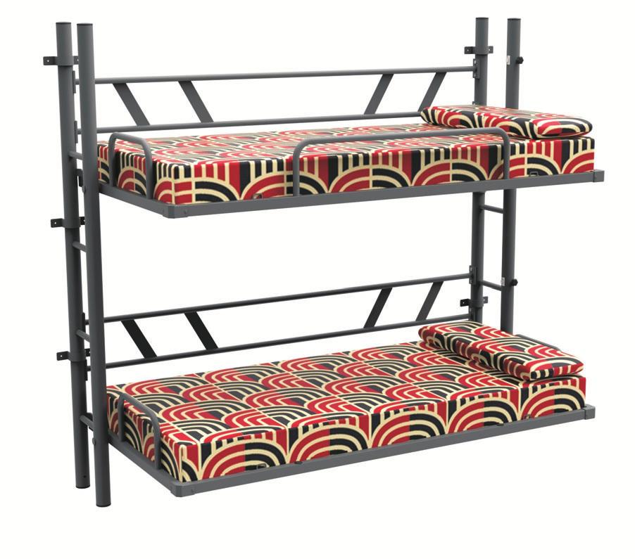 DUNA DOUBLE Ref. 11-300 Duna Folding bunk bed Duna folding bunk bed is the most special of this collection thanks to its robustness and youth look.