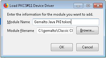 Слика 28 6. По додавање на вашиот Gemalto Java PKI токен, тој се појавува во листата од левата страна (Слика 29).