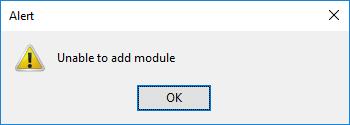 Доколку при додавање на модулот се појави грешка како на Слика 30, тогаш најверојатно имате инсталирано 64-битна верзија на Mozilla