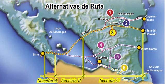 P AGE 5 Nicaragua canal route gets official approval A Nicaraguan government committee today approved the route of a proposed $40 billion canal project that will bisect the country and rival the