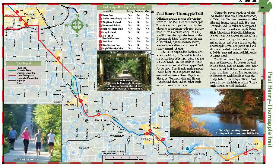 Thornapple Trail Figure 5 depicts the Paul Henry Thornapple Trail, a 42-mile shared-use trail being built in phases.
