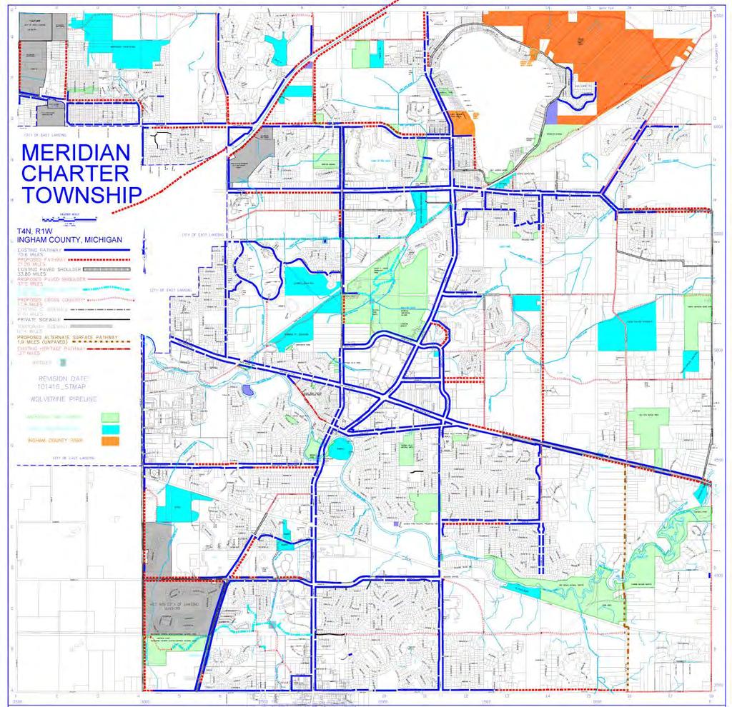 Figure 14. Meridian Township Pedestrian-Bicycle Pathway Map Source: Meridian Township, 2015 - http://www.meridian.mi.