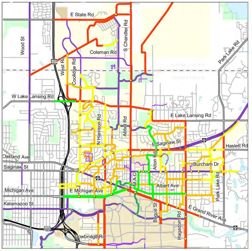 City of East Lansing East Lansing's 2011 Non-motorized Plan identified four priorities for future development.