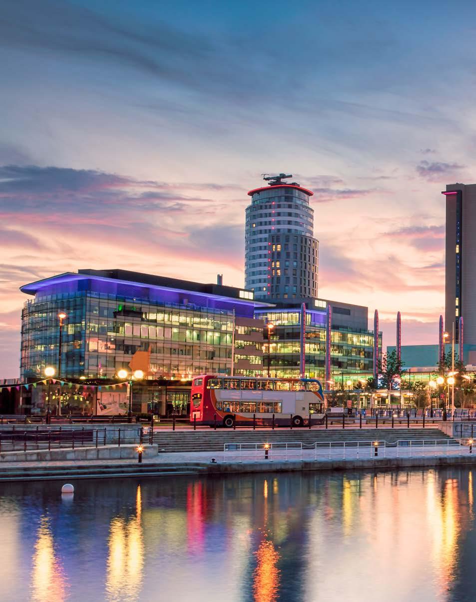 Booming Salford Salford Factfile Population of over 230,000 DISCOVERY QUAY Large student population with three major universities within easy reach; The University of Salford, The University of
