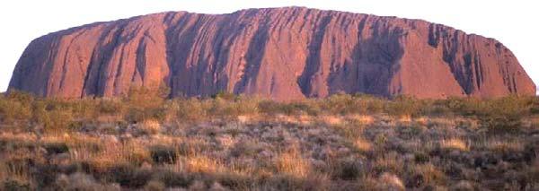 Uluru, also known as Ayers Rock, is one of the most famous sights in Australia. Some residents of the outback live and work on enormous ranches called stations.