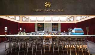Court Martial Bar: Stylish bar featuring skillfully made cocktails with homemade infusions completed by expertly executed bar bites.