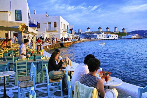 After anothe NCL buffet breakfast welcome to the Cyclades, a group of Greek islands, southeast of the mainland in the Aegean Sea.
