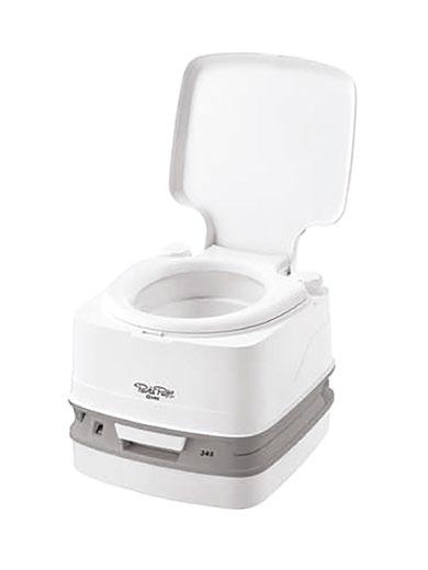 A comfortable, practical and durable portable cartridge toilet that does not need to be connected to a drainage or water system.